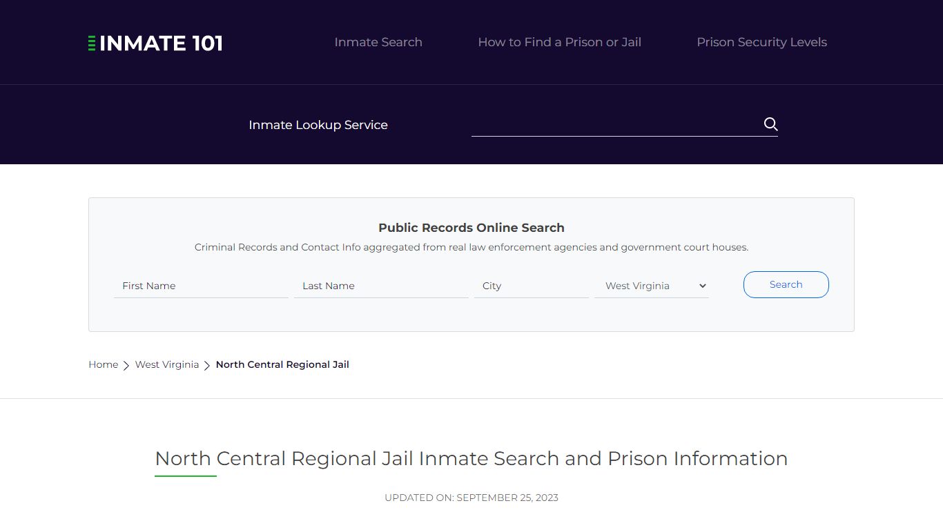 North Central Regional Jail Inmate Search, Visitation, Phone no ...